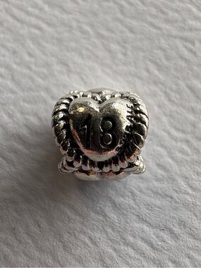 Authentic Pandora Retired 18 Birthday Milestone Charm - 791047